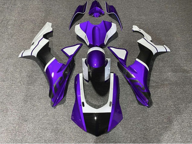 Lila & Kohlefaser Akzente 15-19 R1 Motorrad Verkleidung