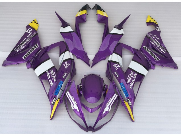 Lila Logostil 13-18 ZX6R Motorrad Verkleidung