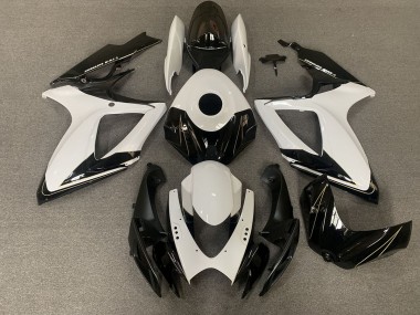 Matt Schwarz & Glänzend Weiß 06-07 GSXR 600-750 Motorrad Verkleidung