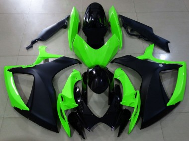 Matt Schwarz & Grün 06-07 GSXR 600-750 Motorrad Verkleidung