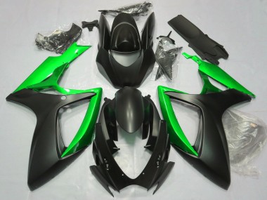 Matt Schwarz & Grün 06-07 GSXR 600-750 Motorrad Verkleidung
