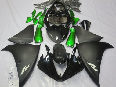 Matt Schwarz & Grün 09-11 R1 Motorrad Verkleidung