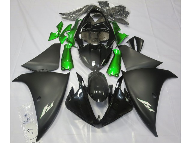 Matt Schwarz & Grün 09-11 R1 Motorrad Verkleidung