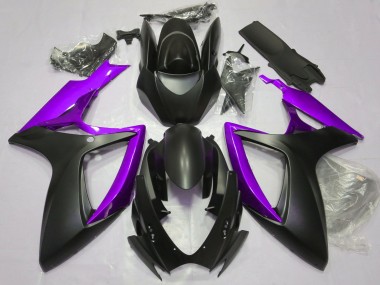 Matt Schwarz & Lila 06-07 GSXR 600-750 Motorrad Verkleidung
