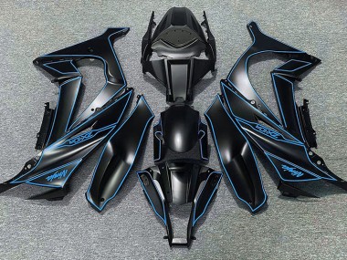 Matt Schwarzes & Blaues Futter 11-15 ZX10R Motorrad Verkleidung