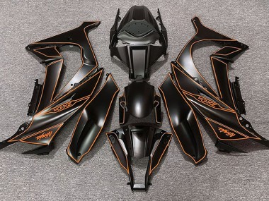 Matt Schwarzes & Orangefarbenes Futter 11-15 ZX10R Motorrad Verkleidung
