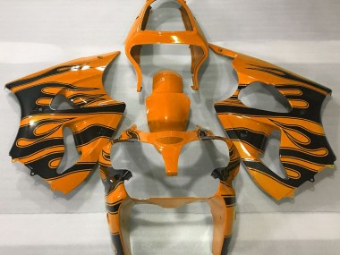 Orange & Schwarz Flamme 00-02 ZX6R Motorrad Verkleidung