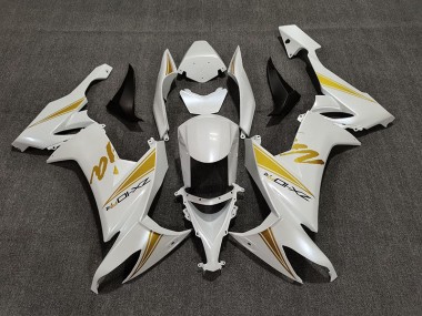 Perlweiß & Gold 08-10 ZX10R Motorrad Verkleidung