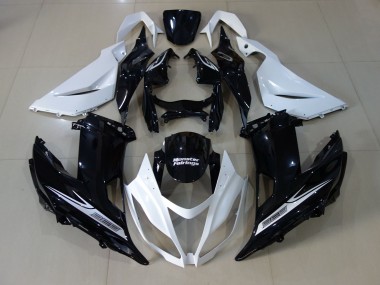 Perlweiß & Schwarz 13-18 ZX6R Motorrad Verkleidung