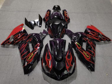 Rot Flamme 06-11 ZX14R Motorrad Verkleidung