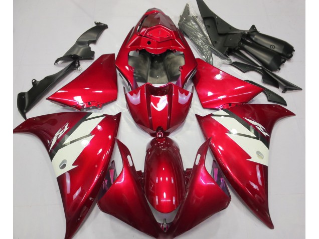 Rot Glänzend & Weiß 12-14 R1 Motorrad Verkleidung