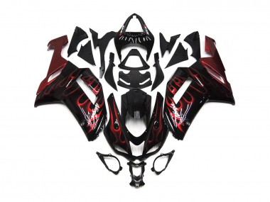 Rot Glänzend Flamme 07-08 ZX6R Motorrad Verkleidung