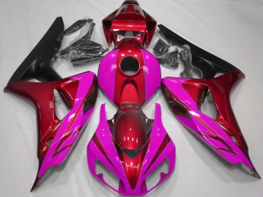 Rot Glänzend & Pink 06-07 CBR1000RR Motorrad Verkleidung