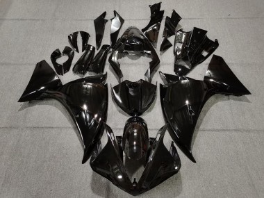 Schlichte Schwarz Glänzend 09-11 R1 Motorrad Verkleidung