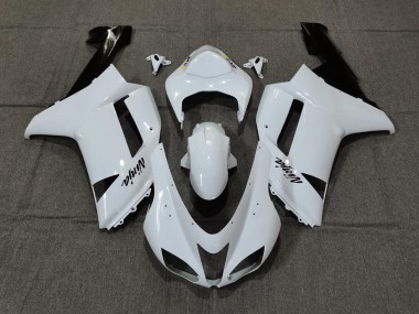 Schlichte Weißes Glanzdesign 07-08 ZX6R Motorrad Verkleidung