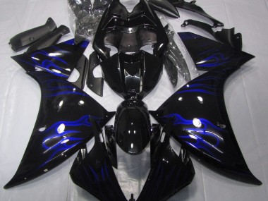 Schwarz & Blau Flamme 09-11 R1 Motorrad Verkleidung
