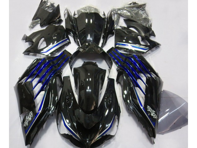 Schwarz Glänzend & Blau 12-21 ZX14R Motorrad Verkleidung