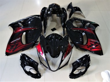 Schwarz Glänzend & Bonbonrot 08-20 GSXR 1300 Motorrad Verkleidung
