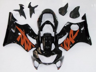 Schwarz Glänzend & Orange 99-00 CBR600 F4 Motorrad Verkleidung