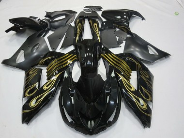 Schwarz Gold & Weiß 06-11 ZX14R Motorrad Verkleidung