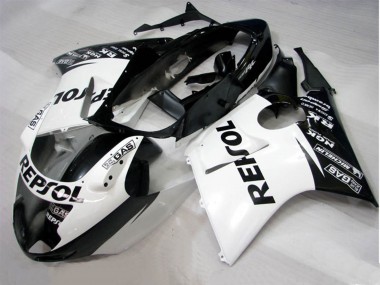 Schwarz Weiß Repsol 96-07 CBR1100XX Motorrad Verkleidung