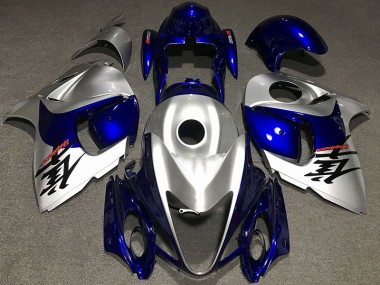 Silber Glänzend & Blau 08-20 GSXR 1300 Motorrad Verkleidung
