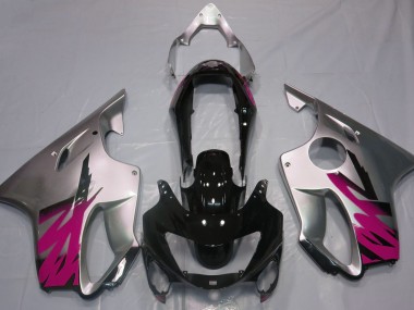 Silber Glänzend & Rosa 99-00 CBR600 F4 Motorrad Verkleidung