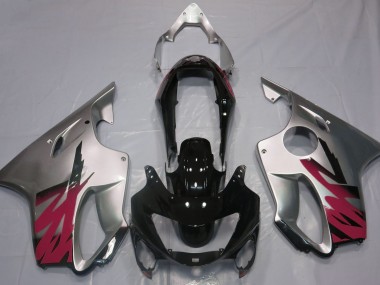 Silber Glänzend & Rot 99-00 CBR600 F4 Motorrad Verkleidung
