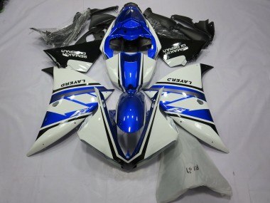 Silber-Weiß Yamalube 12-14 R1 Motorrad Verkleidung